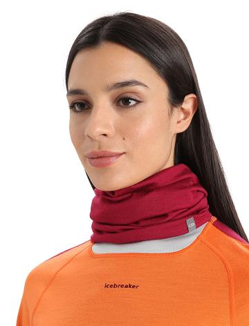 Cherry Icebreaker Unisex Merino Flexi Chute Men's Scarves | AU 1070SGLO